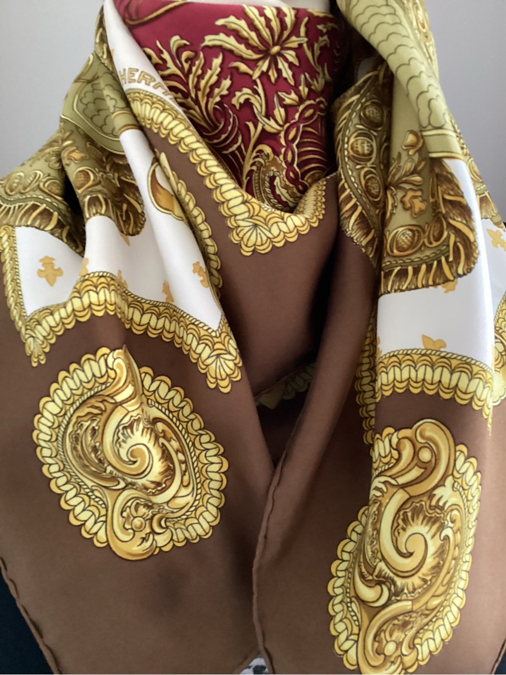 Hermes Silk Scarf.